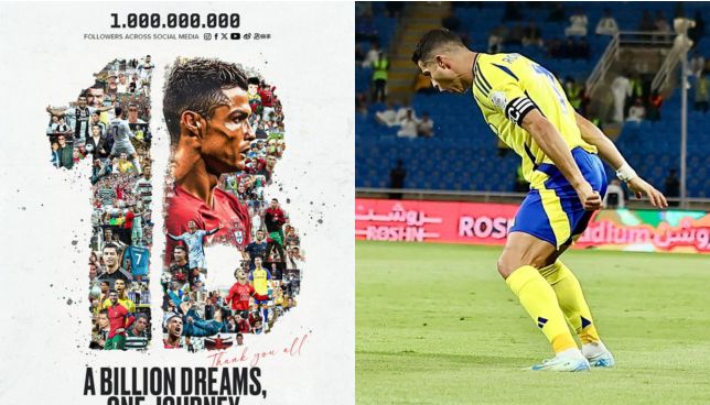 Cristiano Ronaldo becomes 1st person to hit 1 billion followers on Social media