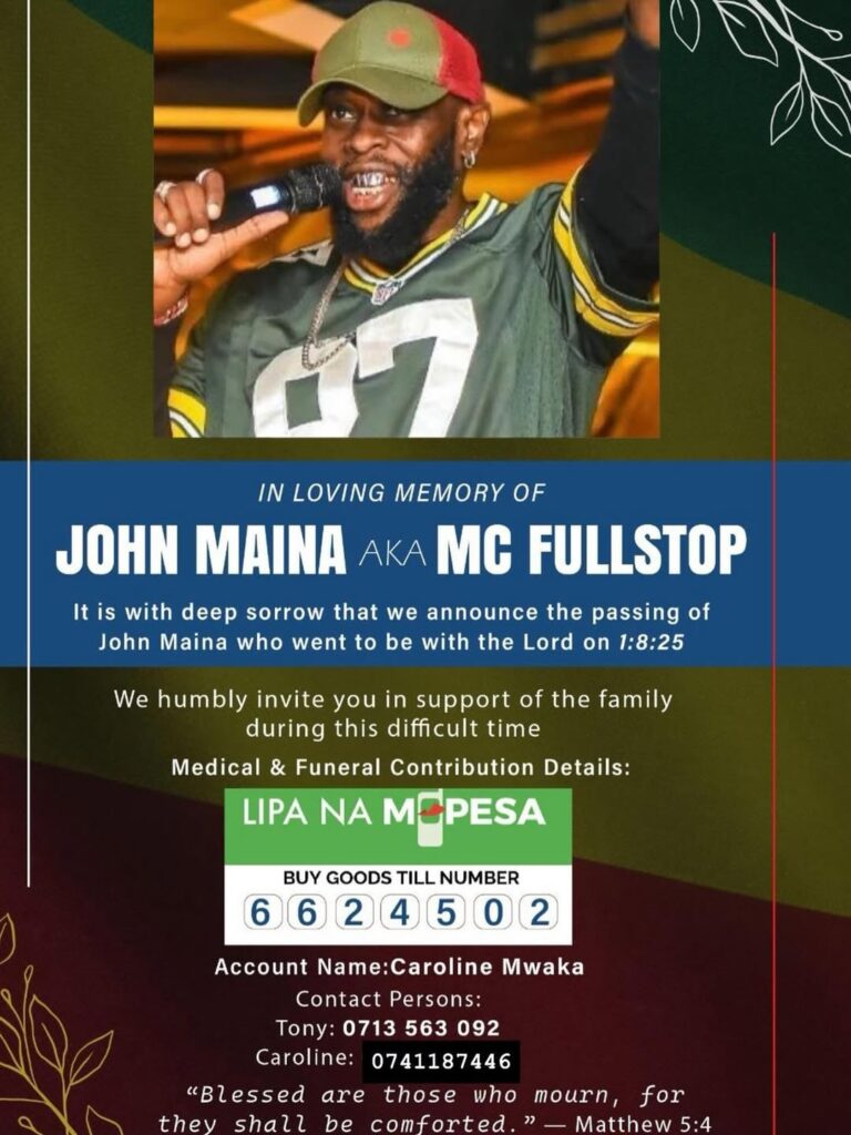 MC Fullstop’s Family Appeals for Financial Help Following His Death