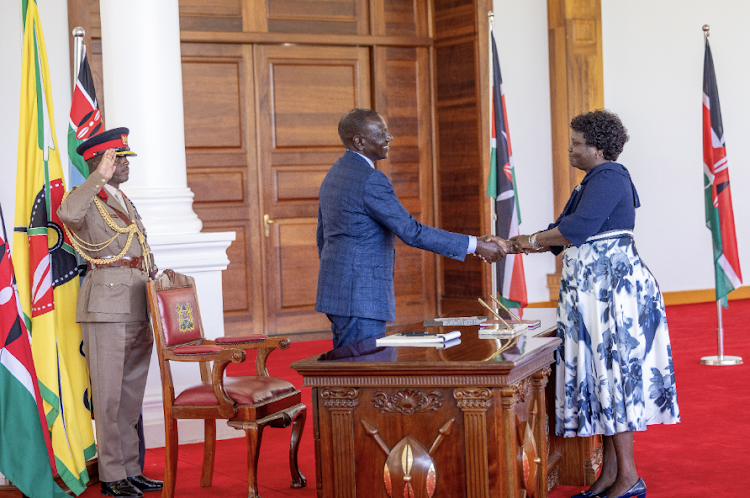 You are an astute leader! Ruto praises CS Beatrice Askul after swearing-in