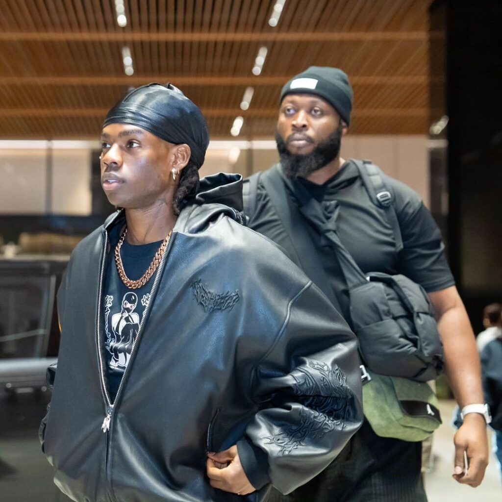 In Pictures: Nigeria’s Rema lands in Kenya with a private jet ahead of Walker Town Festival