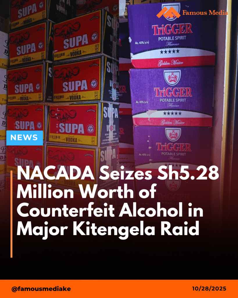 NACADA, KRA, and Police Bust Multimillion Fake Liquor Network in Kitengela