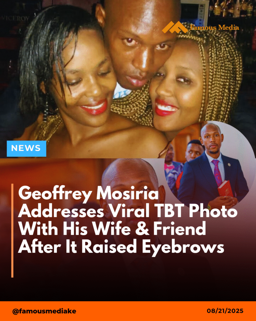 Geoffrey Mosiria Breaks Silence on Viral TBT Photo with His Wife and A Friend