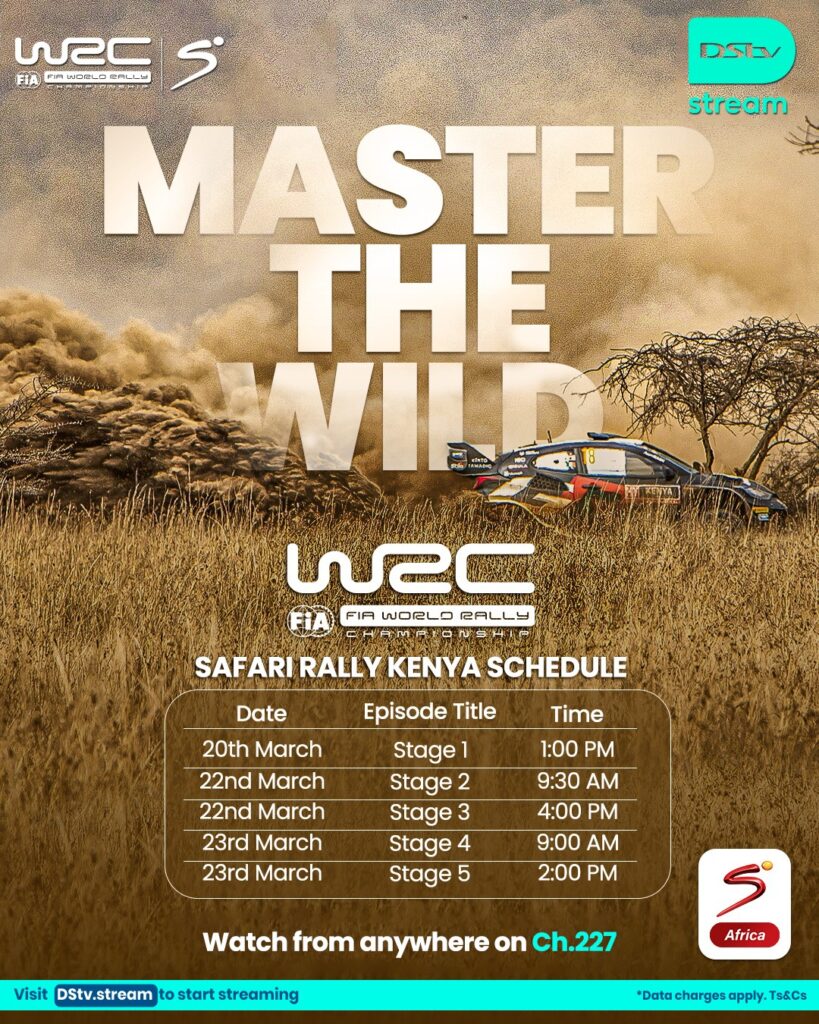 MultiChoice to broadcast WRC Safari Rally Live on DStv & Streaming platforms