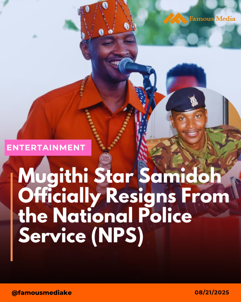 Mugithi Singer Samidoh Officially Resigns from the National Police Service