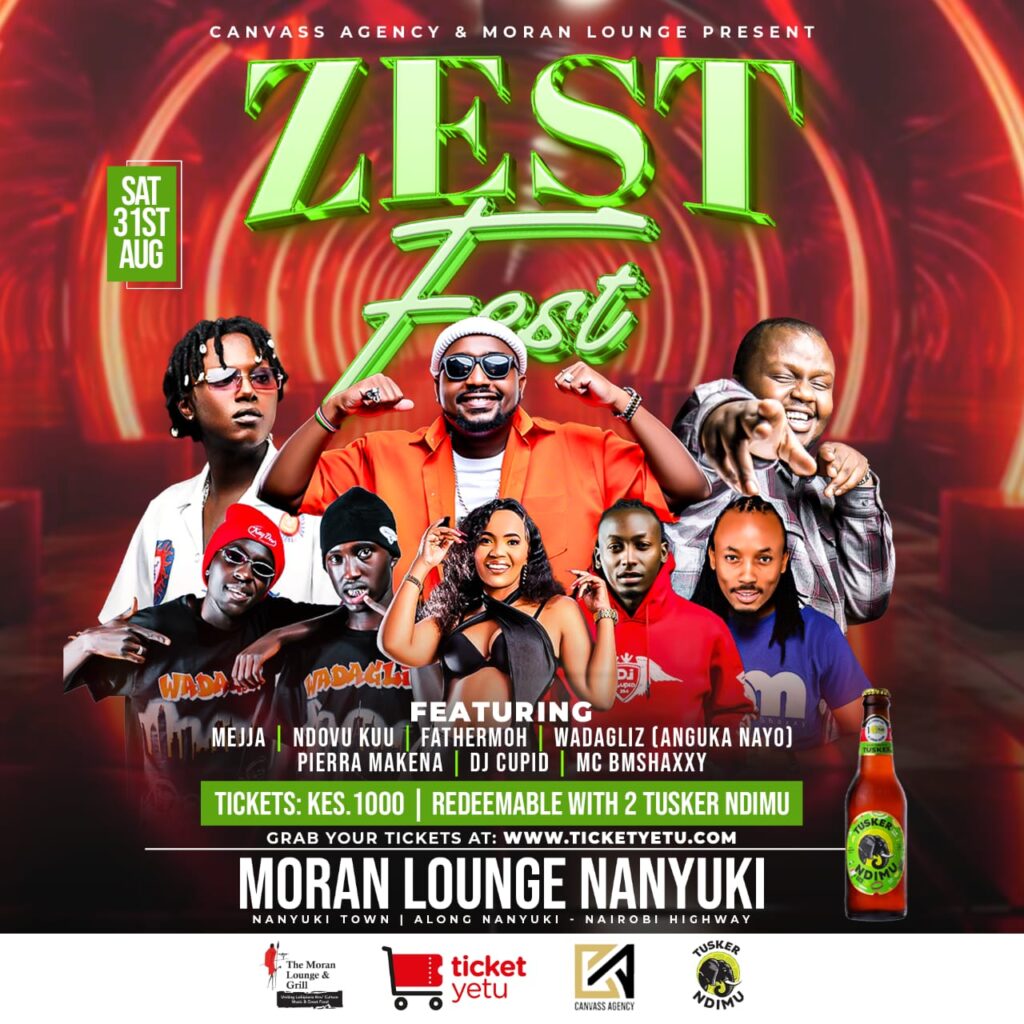Mejja, Ndovu Kuu & Wadagliz to perform at Tusker Ndimu Zest Fest in Nanyuki